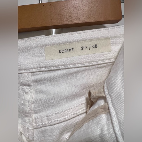 Pilcro and the Letterpress Off White Script Denim Short (size 28) - Picture 6 of 6